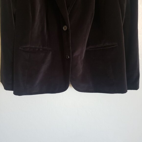 Talbots Black Velvet Blazer Jacket Size Women's 20W Plus Elegant Formal Event - Picture 4 of 9